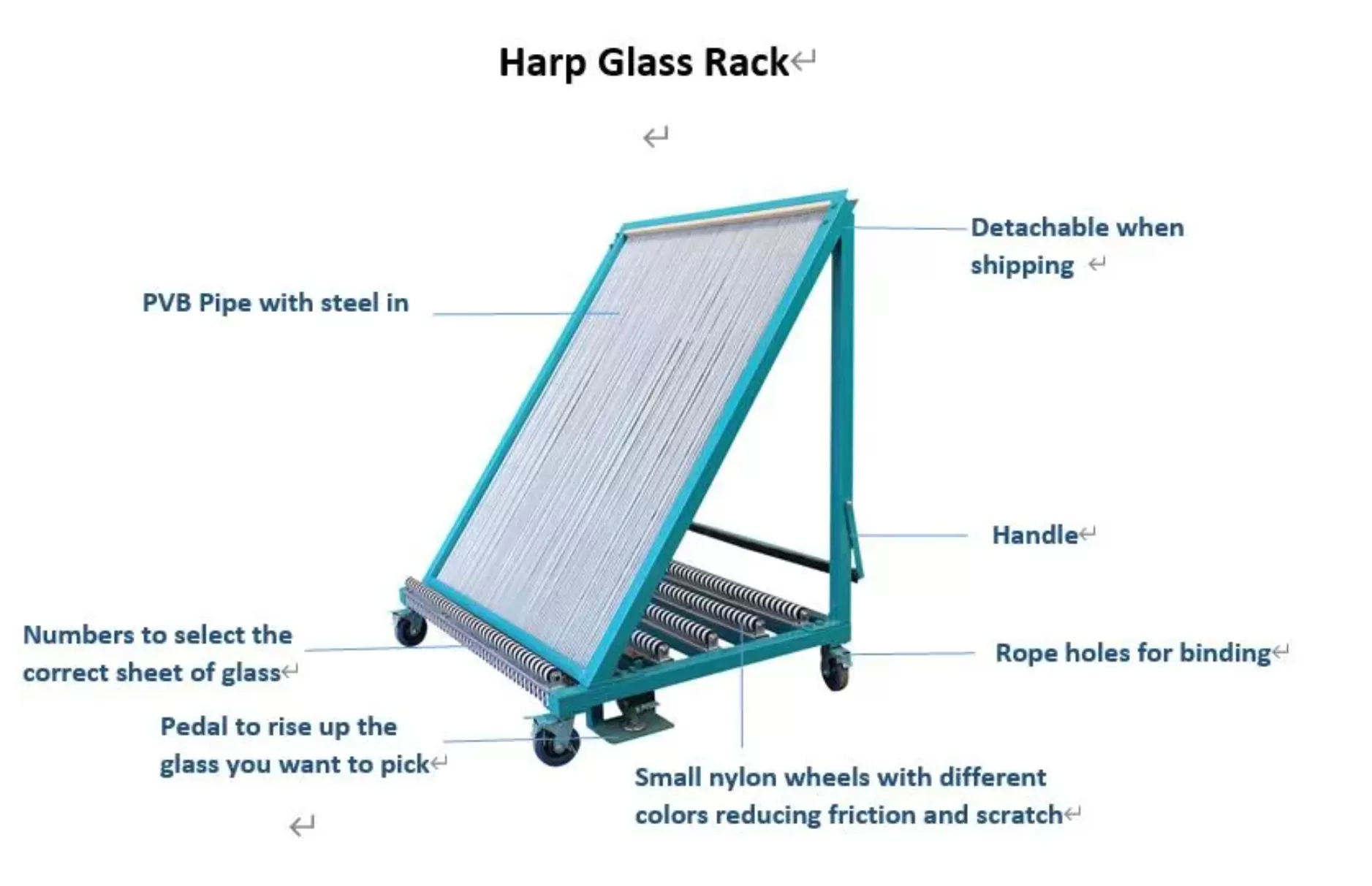 Harp Glass Rack